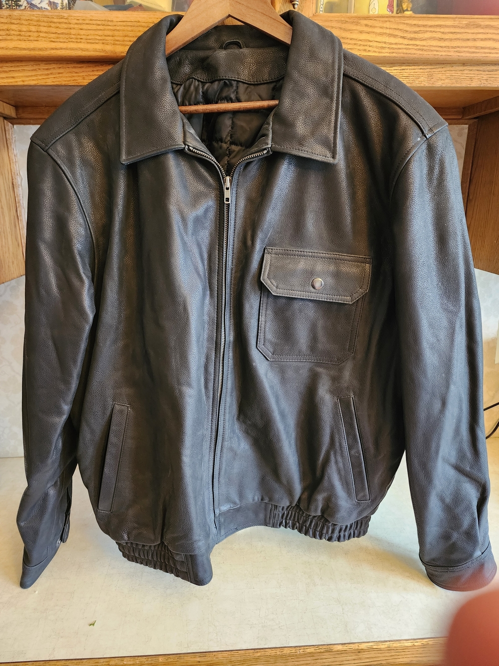 Leather Bomber Jacket